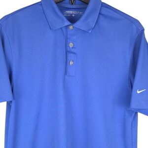 Nike Golf Dri-FIT Polo Shirt Men's Small Blue Short Sleeve Performance Athletic
